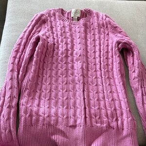 Pink Cable Knit Sweater
